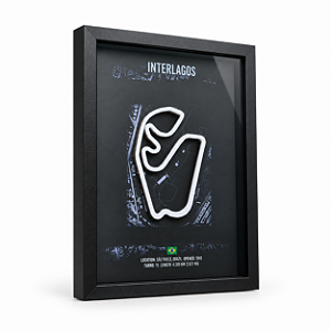 Quadro Decorativo Circuito de Interlagos em 3D