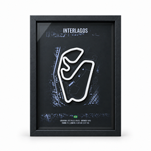 Quadro Decorativo Circuito Interlagos GP Formula 1 Traçado 3D A4