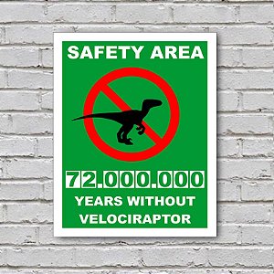 Placa de Parede Decorativa: Velociraptor