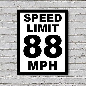 Placa de Parede Decorativa: Speed Limit
