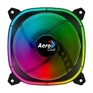 Cooler FAN para Gabinete Aerocool Astro 12, ARGB, 120x120x25mm, Preto - 73860