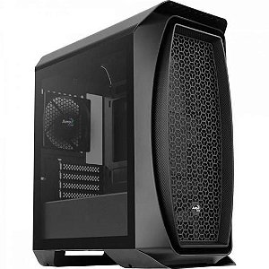 Gabinete Gamer Aerocool Aero One Mini, Mini Tower, 1x Cooler Traseiro, Lateral em Vidro Temperado, Preto