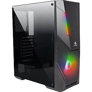 Gabinete Gamer Fortrek Black Hawk, ATX, Mid Tower, Rainbow, 1x Cooler Frontal, Preto