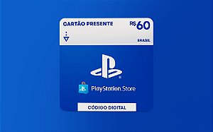 R$60 PlayStation Store - Cartão Presente Digital [Exclusivo Brasil]