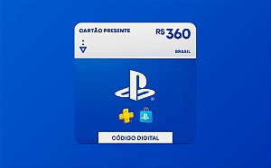 R$360 PlayStation Store - Cartão Presente Digital [Exclusivo Brasil]