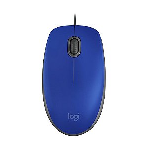 Mouse Logitech M110 Silent Azul com fio