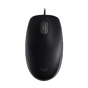 Mouse Logitech M110 com Clique Silencioso, Design Ambidestro, USB, Plug and Play, Preto - 910-005493