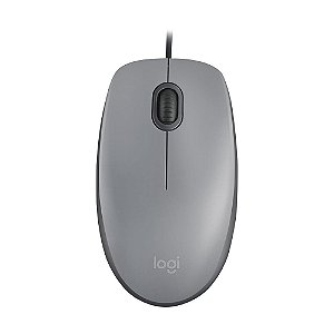 Mouse Logitech M110 Silent Cinza com fio