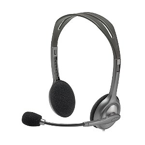 Headset Logitech H111 Stereo com fio - PC
