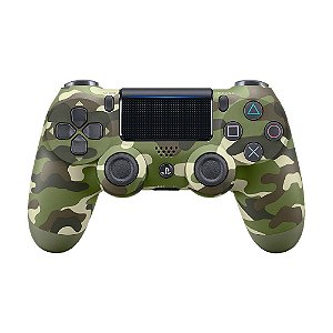 Controle Sony Dualshock 4 Green Camouflage sem fio (Com led frontal) - PS4