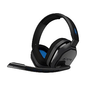 Headset Gamer Astro A10 com Drivers 40mm, Conexão P3 para PC, PlayStation, Xbox, Switch, Mobile, Preto e Azul - 939-001838