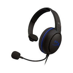 Headset Gamer HyperX Cloud Chat Preto e Azul com fio - PS4