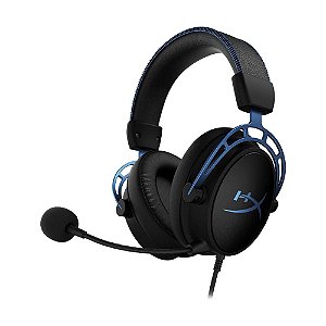 Headset Gamer HyperX Cloud Alpha S 7.1 Preto e Azul com fio - PC e PS4
