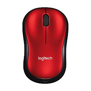 Mouse Logitech M185 Vermelho sem fio