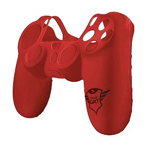 Capa de Silicone Trust para Dualshock 4, Controller Skin Red, GXT 744R, PS4 - 21214