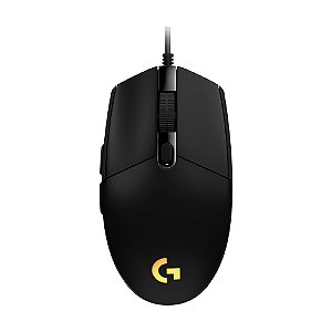 Mouse Gamer Logitech G203 8000 DPI RGB Preto com fio