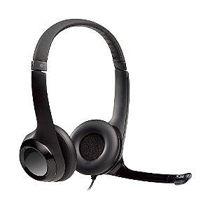 Headset Logitech H390 Preto com fio - PC