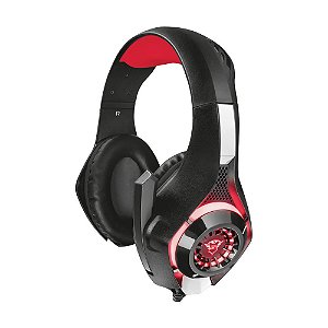 Headset Gamer Trust Nero GXT313 Led Vermelho com fio - Multiplataforma