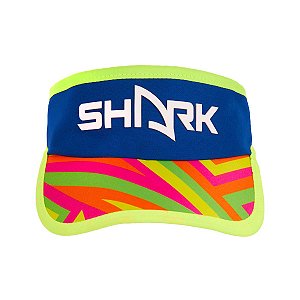 Viseira Shark Stripes Velcro 03- Azul/ Pink/Verde