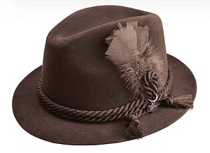 Chapéu Aveludado Marcatto Marrom Café