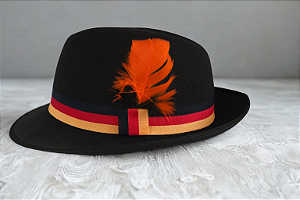 Chapéu Tirolês Feltro Rio Branco Preto