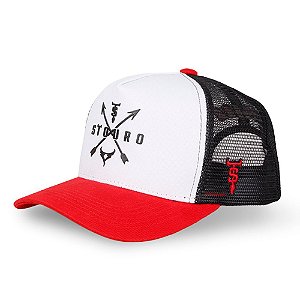 Boné Masculino Trucker Flecha Branco Stouro