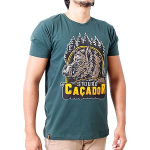 Camiseta Masculina Caçador Verde Musgo Stouro