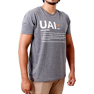 Camiseta Masculina UAI Preto Mescla Stouro