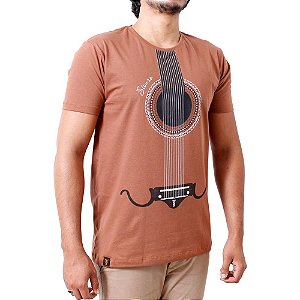 Camiseta Masculina Viola Marrom Stouro