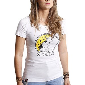 Camiseta Feminina Stouro Vaca Girassol - Branca