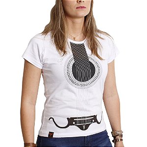 Camiseta Feminina Stouro Viola - Branco