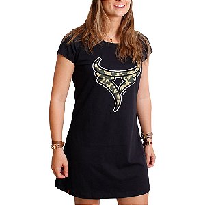 Vestido Stouro Mascote Camuflado-Preto