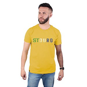 Camiseta Masculina Brasil Stouro Amarela Stouro