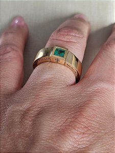 Anel de formatura unissex 6mm em Ouro 18k REF.05  (TODOS OS CURSOS E PROFISSÕES).
