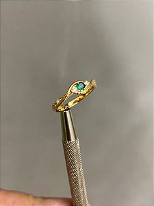 Anel ALINE em Prata com revestimento em Ouro 18K REF.30