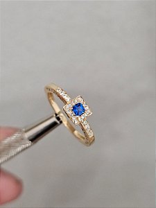 Anel EVINHA em Prata 925 com revestimento em Ouro 18K REF.24