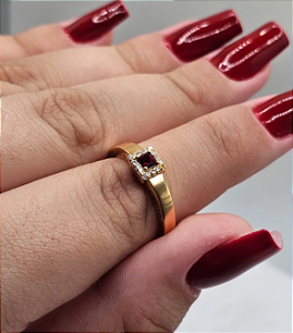 Anel LORE em Prata 925 com revestimento em Ouro 18K REF.23