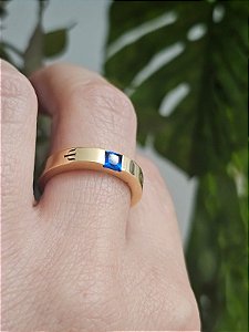 Anel DAN em Prata 925 com revestimento em Ouro 18K REF.06