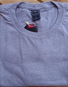 Camiseta gola O, cinza G).