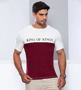Camiseta masc. King of king  Tecido 96 % Algodão e 4% elastano