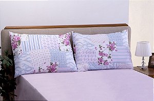 Jogo de Lençol 03 peças Garden Queen Rosa