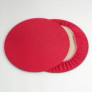 Sousplat Completo Capa e Base MDF Classic Liso 35cm Diâmetro 100% Poliéster Teci