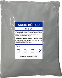 Acido Bórico Puro Solúvel Embalagem - Pacote 1 KG