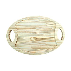 Bandeja oval em pinus  43x29cm