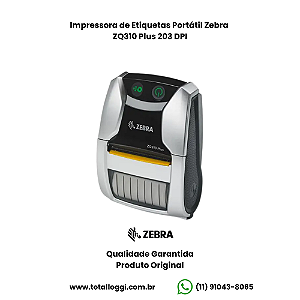 Impressora Portátil Zebra ZQ310 Plus 203dpi - Bluetooth e Wi-Fi