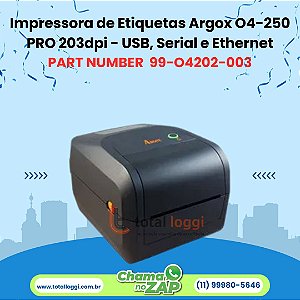 Impressora de Etiquetas Argox O4-250 PRO 203dpi - USB, Serial e Ethernet