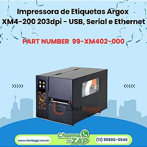 Impressora de Etiquetas Argox XM4-200 203dpi - USB, Serial e Ethernet