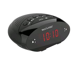 Rádio relogio FM led Multilaser