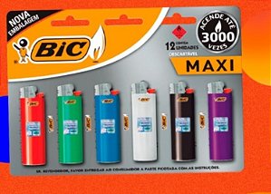 Isqueiro Bic Maxxi cartela c/6