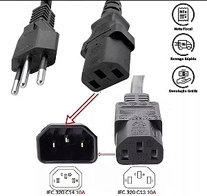 Cabo tripolar para computador